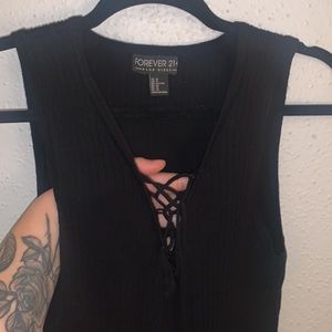 Forever 21 Plus Sizes Black 1x ribbed fitted dress